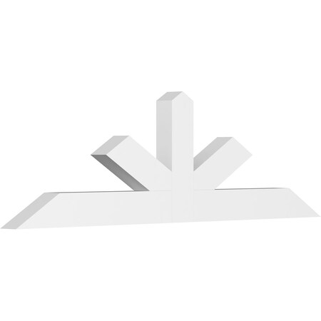 Ekena Millwork Saratoga Architectural Grade PVC Gable Bracket, 84"W x 24 1/2"H x 4"D x 6"F, 7/12 Pitch GBP084X25X0406SAR00